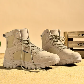 Novos Homens Tático Botas Exterior de Mens Militar Botas de Deserto Impermeável Caminhadas Sapatos de Trekking Esporte Sapatas antiderrapante Homens Botas de Combate