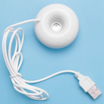 5X Branco Donut Umidificador USB área de Trabalho do Office Mini Umidificador Portátil Criativo Purificador de Ar Branco