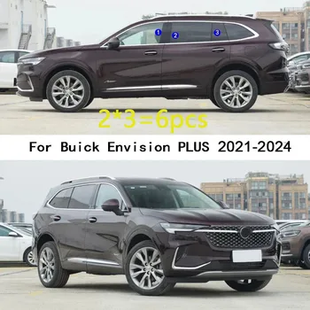 Para Buick Imaginar MAIS 2021 2022 2023 2024 Carro TPU/Brilhante Espelho Pilar Pós Tampa do Porta Guarnição da Janela Adesivos Acessórios 6pcs