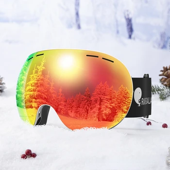 Óculos de esqui de Inverno, Desportos de Inverno de Óculos de proteção UV, o Nevoeiro Protecção para os Homens, as Mulheres Jovens Intercambiáveis Óculos-óculos de proteção Premium