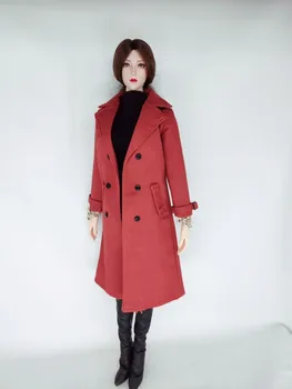 1/6 Escala feminino bonecas roupas Caqui vermelho, jaqueta, casaco de ajuste 12