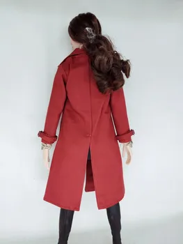 1/6 Escala feminino bonecas roupas Caqui vermelho, jaqueta, casaco de ajuste 12