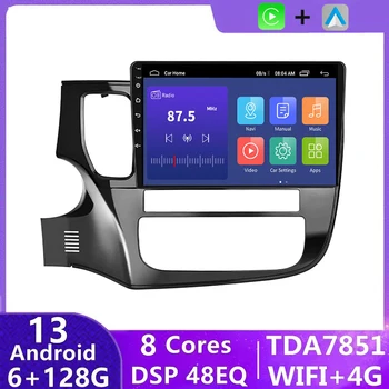 4G+64G Android 13 Car Multimedia Player Rádio Mitsubishi Outlander 3 2012-2018 de Vídeo Estéreo de Áudio da Unidade principal Carplay alto-Falantes