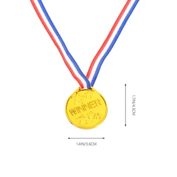 20 Pcs para Crianças Medalha de Brinquedos Favor de Partido Pendurar Medalhas de Ouro Crianças de Plástico Vencedor de Troféus de Premiação Jogo de Esportes Kidcraft Playset