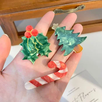 Francês Festa de Natal de Presente Bonito Árvore de Natal Gancho Doces de Cereja Swan Bang Clipes de Cabeça Decoração infantil e Acessórios para o Cabelo