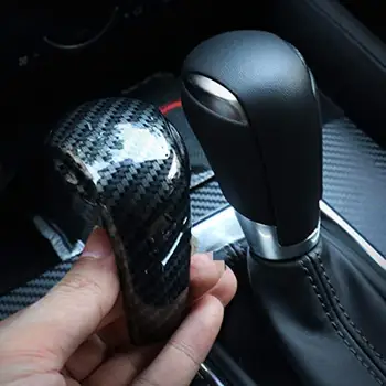 Esporte Estilo Fibra de Carbono de Impressão Botão de Mudança de Engrenagem Tampa de acabamento para Mazda 2 3 6 CX-3 CX-5