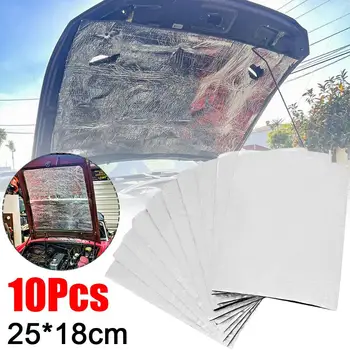 10 Folhas de Som Deadener Isolamento Térmico Tapete de Carro Van 5mm Silêncio de revisão de texto de Capa de Isolamento Carro Isolamento de Amortecimento de Som O7P3