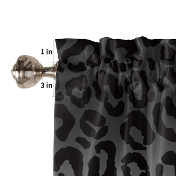Leopard Gradiente Pequena Haste De Cortina Bolso Cortinas Curtas Metade Cortinas Partição Da Porta De Armário Da Janela De Cortinas Decoração De Casa