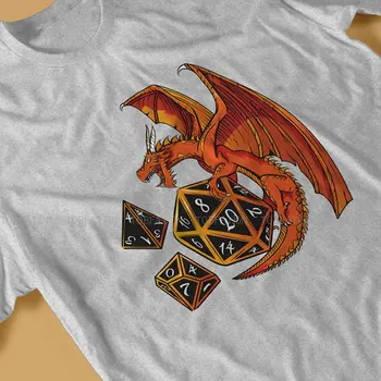 Os Dados Do Dragão Estilo De Camiseta Mestre De Calabouço Confortável Hip Hop Gráfico T-Shirt
