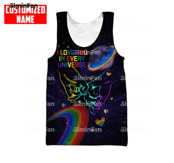 LGBT NO Meu DNA do arco-íris 3D Full Impresso parte Superior do Tanque de Homens Colete de Verão T-shirt sem Mangas Femininas Camisa Unissex Singlet Casual Camiseta, 01