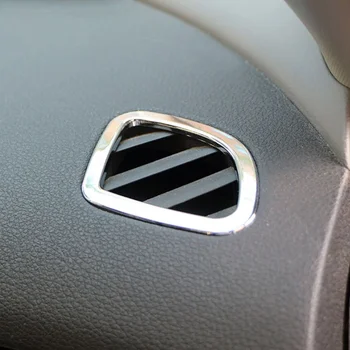 2Pcs/set ABS Cromado Carro da Frente Ar Condicionado AC Vent Tomada de Etiqueta para a Chevrolet Chevy Malibu 2012 2013 2014 2015 Acessórios
