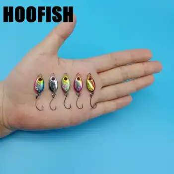 HOOFISH 10PCS/Lot Mini Metal Jig Colher de seduzir com gancho Único 2g/3g/5g 5colors Iscas Artificiais microjigging de Pesca