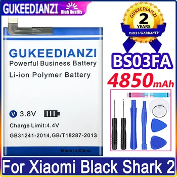 GUKEEDIANZI Bateria 4850mAh BS03FA Para Xiaomi Tubarão Preto 2 Shark2 Baterias