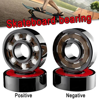 16 Pcs Rolamentos Cerâmicos de Alta Velocidade Resistente ao Desgaste para Skate Skate Roda