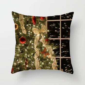 Árvore de natal fronha de decoração de festa do feriado sofá da sala capa de almofada