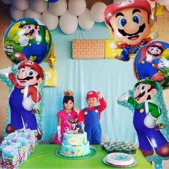 Super Mario Bros Balão Definir A Princesa Peach Balões Terno De Festa Decoração Cor-De-Rosa Decorativa Foto Suprimentos De Aniversário, Chá De Bebê